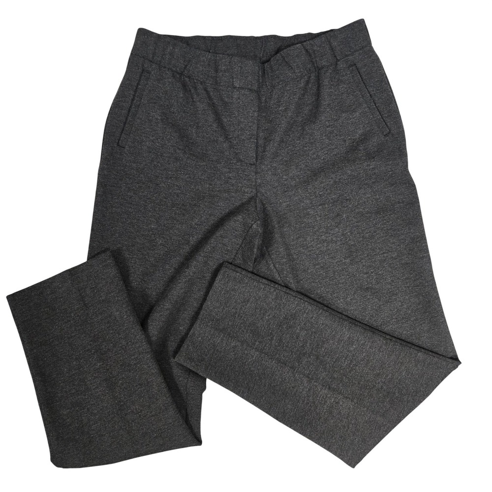 J. Jill Ponte Slim Leg Pants Charcoal Gray Heather Pull On Trousers Women's Sz M